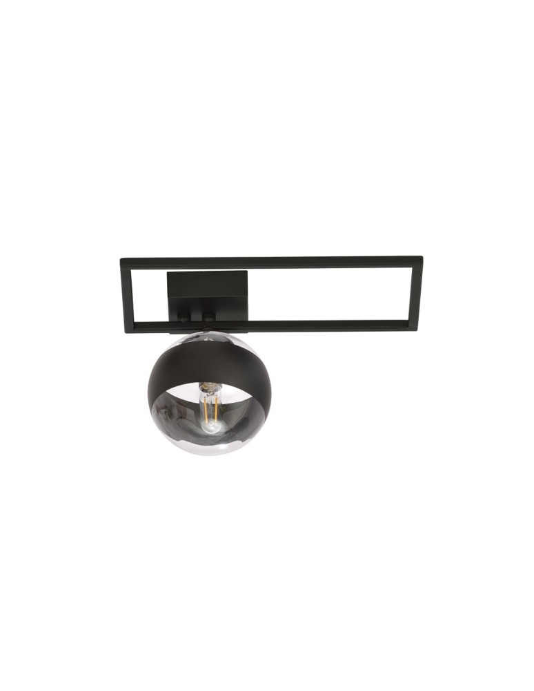 Ceiling lamps spheres - Emibig IMAGO 1D BLACK/STRIPE SUSPENSION LAMP BLACK 1132/1D - product kolory-swiatla.pl 2