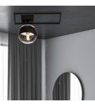 Ceiling lamps spheres - Emibig IMAGO 1D BLACK/STRIPE SUSPENSION LAMP BLACK 1132/1D - product 4