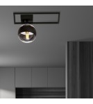 Ceiling lamps spheres - Emibig IMAGO 1D BLACK/STRIPE SUSPENSION LAMP BLACK 1132/1D - product 5