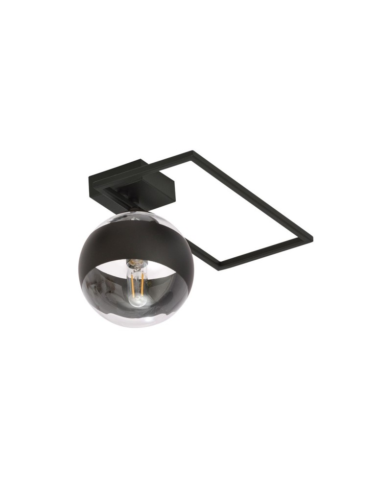 Ceiling lamps spheres - Emibig IMAGO 1D BLACK/STRIPE SUSPENSION LAMP BLACK 1132/1D - product kolory-swiatla.pl 6