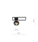 Ceiling lamps spheres - Emibig IMAGO 1D BLACK/STRIPE SUSPENSION LAMP BLACK 1132/1D - product 7