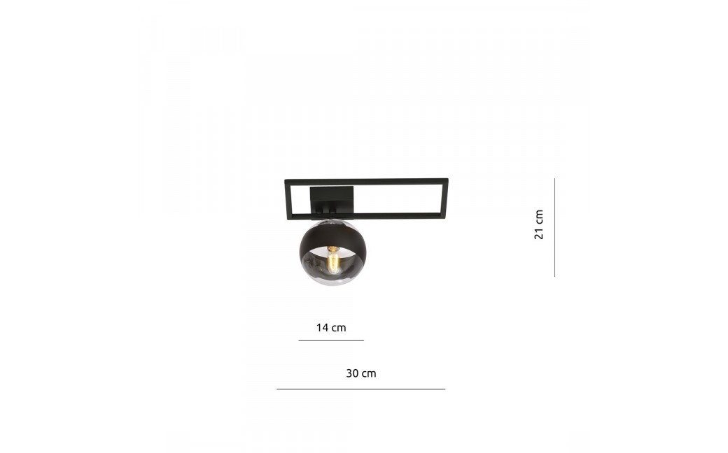 Emibig IMAGO 1D BLACK/STRIPE LAMPA SUFITOWA CZARNY 1132/1D
