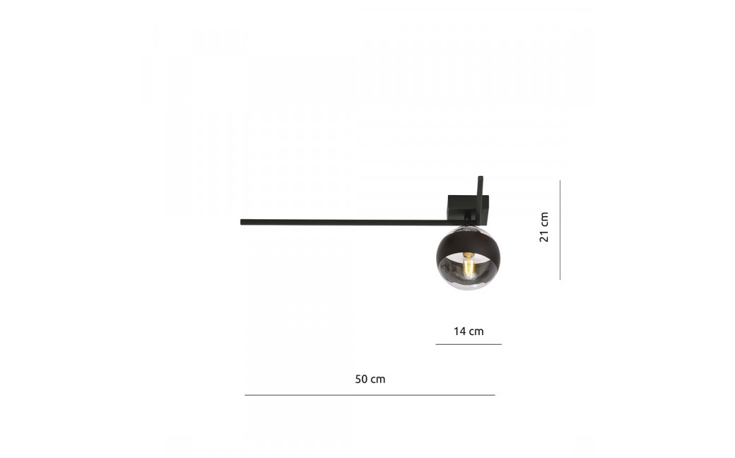 Emibig IMAGO 1F BLACK/STRIPE LAMPA SUFITOWA CZARNY 1132/1F
