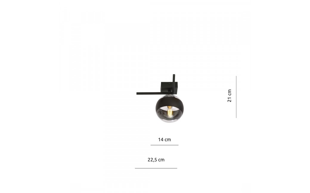 Emibig IMAGO 1G BLACK/STRIPE LAMPA SUFITOWA CZARNY 1132/1G