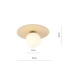 Ceiling lamps spheres - Emibig KENZO 1B SUSPENSION LAMP BRONZE 1142/1B - product 5