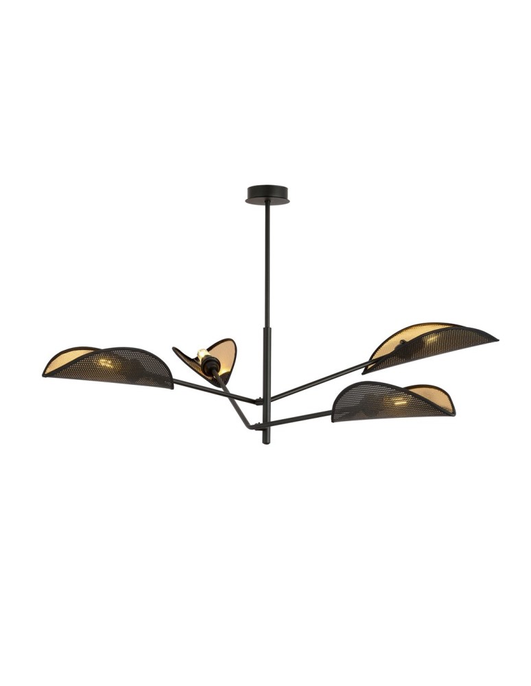 4 point chandelier - Emibig VENE 4 BLACK/GOLD SUSPENSION LAMP BLACK 1158/4 - product kolory-swiatla.pl 1