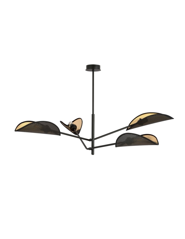 4 point chandelier - Emibig VENE 4 BLACK/GOLD SUSPENSION LAMP BLACK 1158/4 - product kolory-swiatla.pl 2