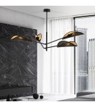 4 point chandelier - Emibig VENE 4 BLACK/GOLD SUSPENSION LAMP BLACK 1158/4 - product 4