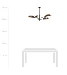 4 point chandelier - Emibig VENE 4 BLACK/GOLD SUSPENSION LAMP BLACK 1158/4 - product 8