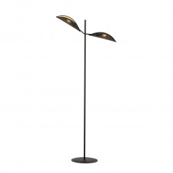 Emibig VENE LP2 BLACK/GOLD LAMPA STOJĄCA CZARNY 1158/LP2