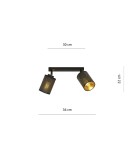 Adjustable ceiling lamps - spots - Emibig BRONX 2 BLACK SUSPENSION LAMP BLACK 1152/2 - product 5