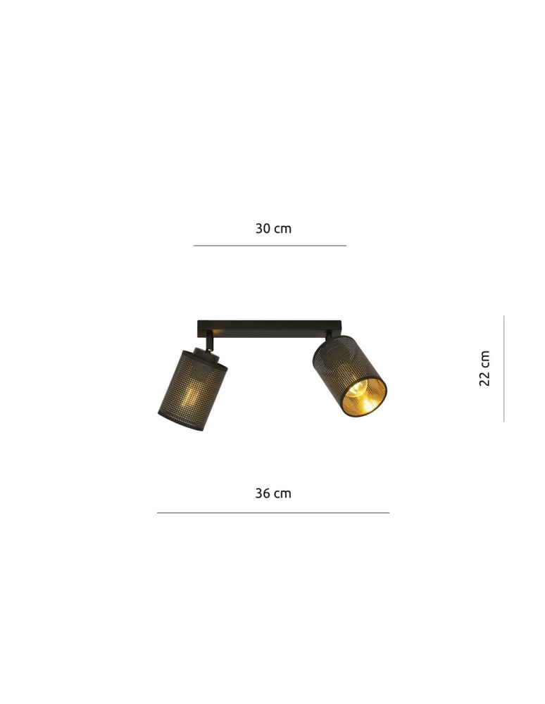Adjustable ceiling lamps - spots - Emibig BRONX 2 BLACK SUSPENSION LAMP BLACK 1152/2 - product kolory-swiatla.pl 5
