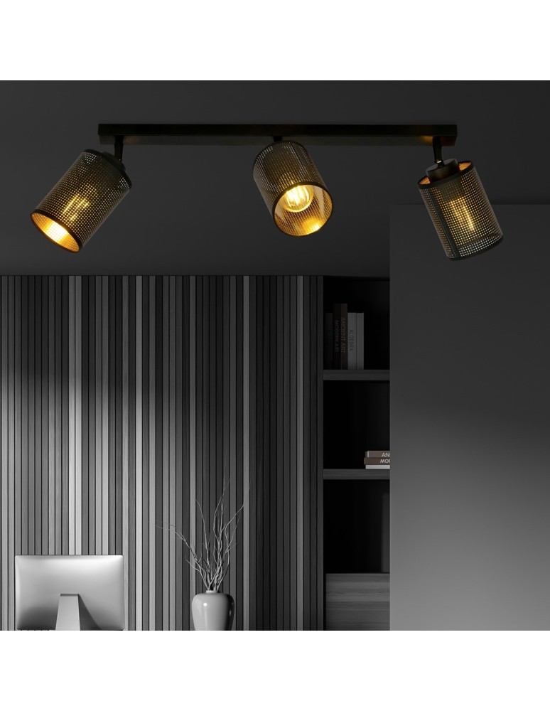 Adjustable ceiling lamps - spots - Emibig BRONX 3 BLACK SUSPENSION LAMP BLACK 1152/3 - product kolory-swiatla.pl 4