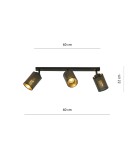 Adjustable ceiling lamps - spots - Emibig BRONX 3 BLACK SUSPENSION LAMP BLACK 1152/3 - product 7