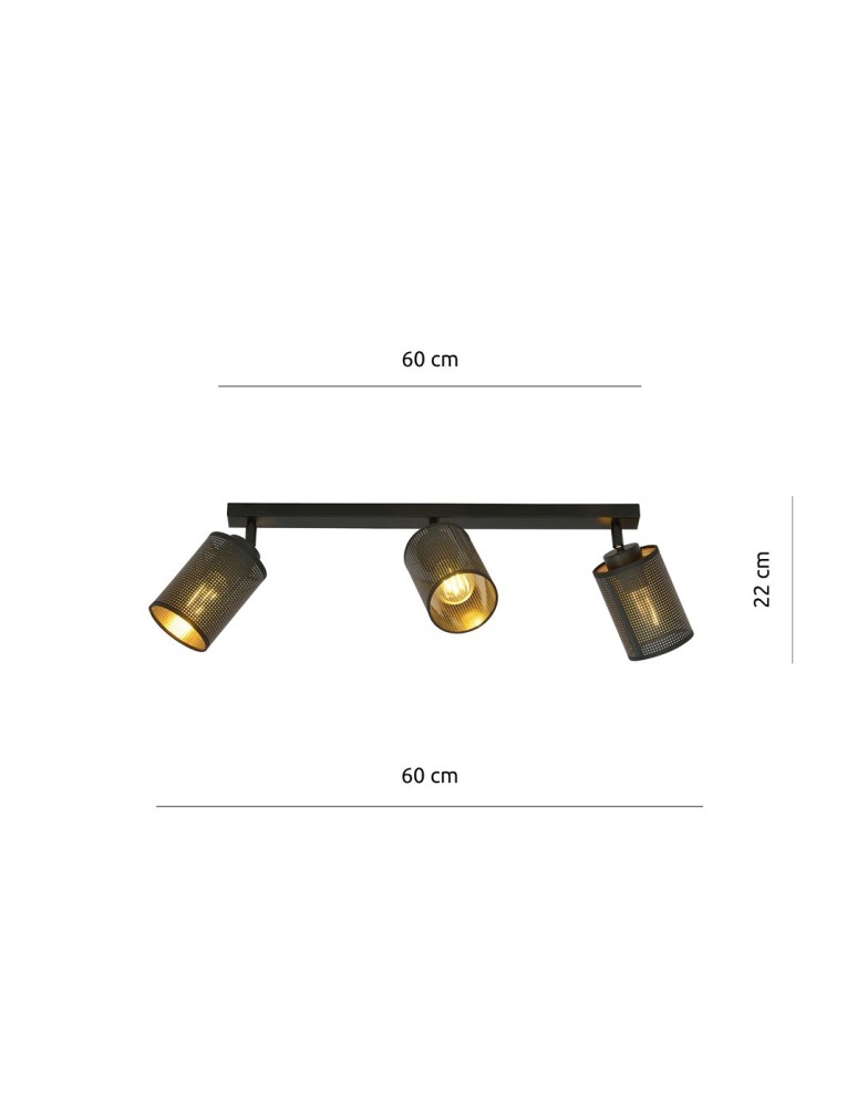 Adjustable ceiling lamps - spots - Emibig BRONX 3 BLACK SUSPENSION LAMP BLACK 1152/3 - product kolory-swiatla.pl 7