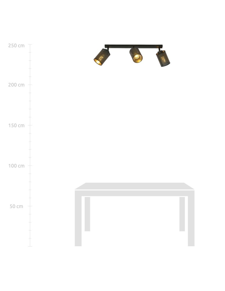 Adjustable ceiling lamps - spots - Emibig BRONX 3 BLACK SUSPENSION LAMP BLACK 1152/3 - product kolory-swiatla.pl 8