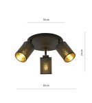 Adjustable ceiling lamps - spots - Emibig BRONX 3 PREMIUM BLACK SUSPENSION LAMBER 1152/3PREM. - product 5