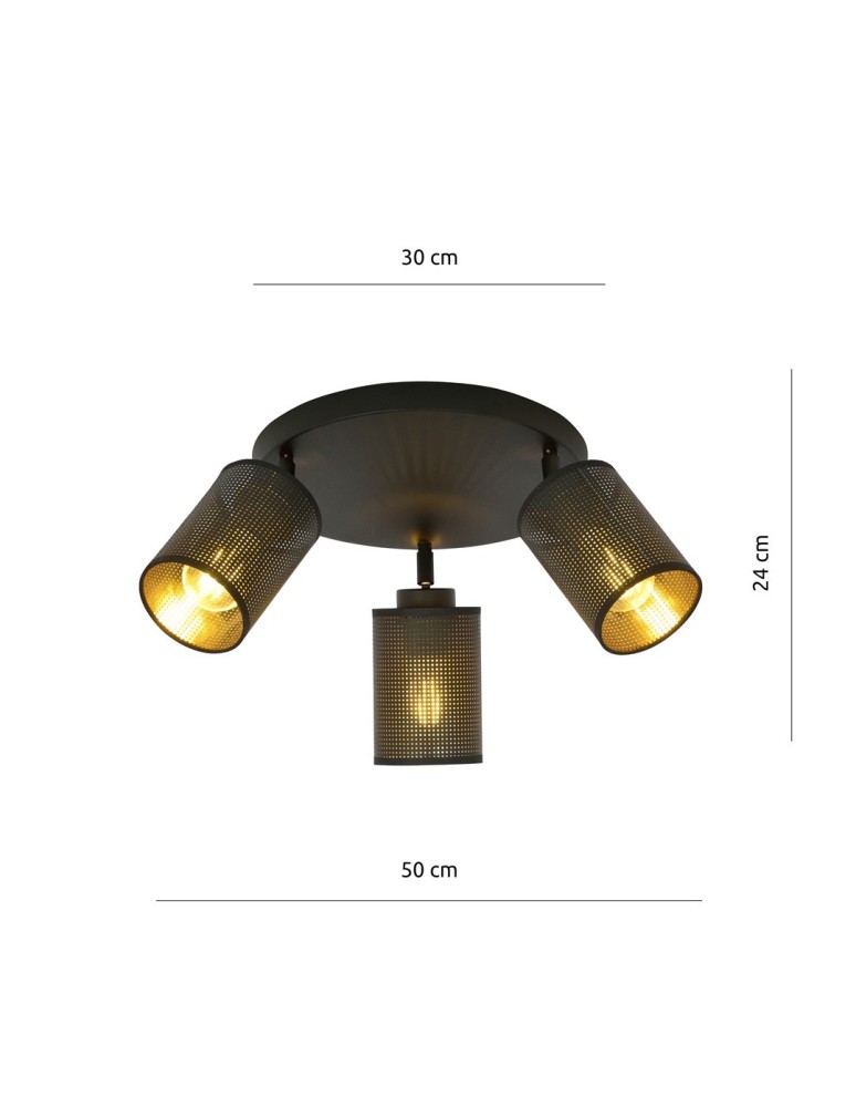 Adjustable ceiling lamps - spots - Emibig BRONX 3 PREMIUM BLACK SUSPENSION LAMBER 1152/3PREM. - product kolory-swiatla.pl 5