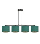 4 point pendant lamps - Emibig HILDE 4 BL GREEN PENDING LAMP BLACK 1051/4 - product 10