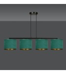 4 point pendant lamps - Emibig HILDE 4 BL GREEN PENDING LAMP BLACK 1051/4 - product 12