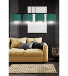 4 point pendant lamps - Emibig HILDE 4 BL GREEN PENDING LAMP BLACK 1051/4 - product 15