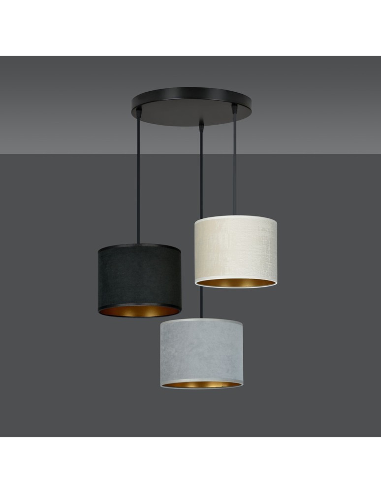 Multicolored pendant lamps - Emibig HILDE 3 BL PREMIUM MIX Pendant LAMP BLACK 1055/3PREM - product kolory-swiatla.pl 12