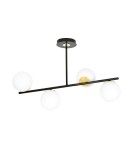 Ceiling lamps 4 points - Emibig FLOKI 4 BLACK GOLD SUSPENSION LAMP BLACK/GOLD 1022/4 - product 1