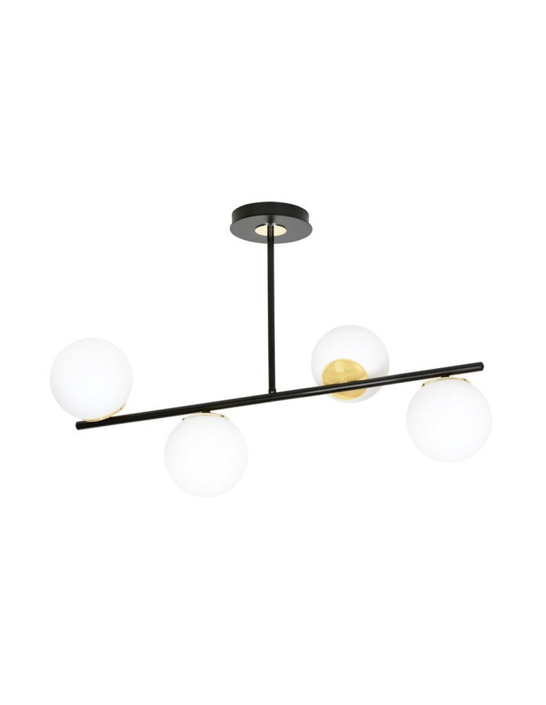 Ceiling lamps 4 points - Emibig FLOKI 4 BLACK GOLD SUSPENSION LAMP BLACK/GOLD 1022/4 - product kolory-swiatla.pl 1