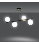 Ceiling lamps 4 points - Emibig FLOKI 4 BLACK GOLD SUSPENSION LAMP BLACK/GOLD 1022/4 - product 3
