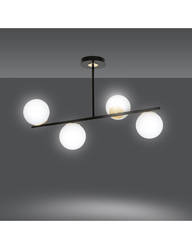 Ceiling lamps 4 points - Emibig FLOKI 4 BLACK GOLD SUSPENSION LAMP BLACK/GOLD 1022/4 - product kolory-swiatla.pl 3