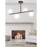 Ceiling lamps 4 points - Emibig FLOKI 4 BLACK GOLD SUSPENSION LAMP BLACK/GOLD 1022/4 - product 4
