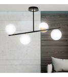 Ceiling lamps 4 points - Emibig FLOKI 4 BLACK GOLD SUSPENSION LAMP BLACK/GOLD 1022/4 - product 7