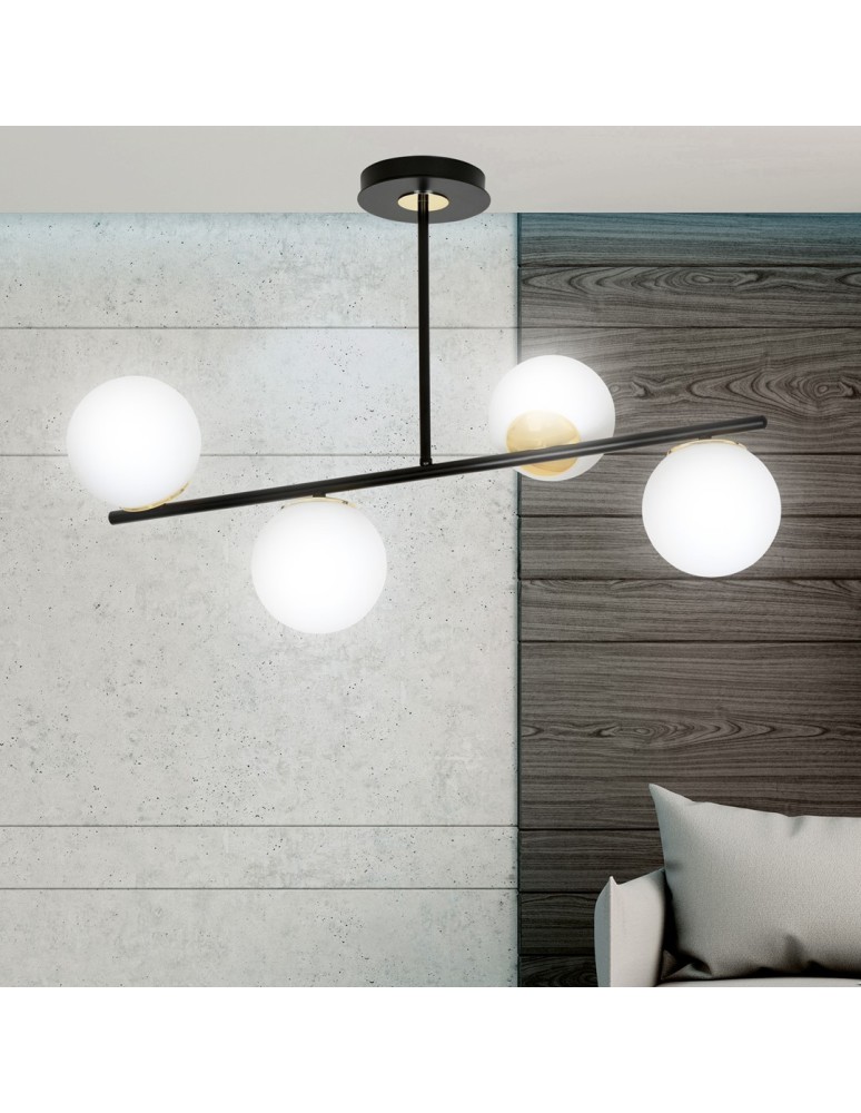 Ceiling lamps 4 points - Emibig FLOKI 4 BLACK GOLD SUSPENSION LAMP BLACK/GOLD 1022/4 - product kolory-swiatla.pl 7