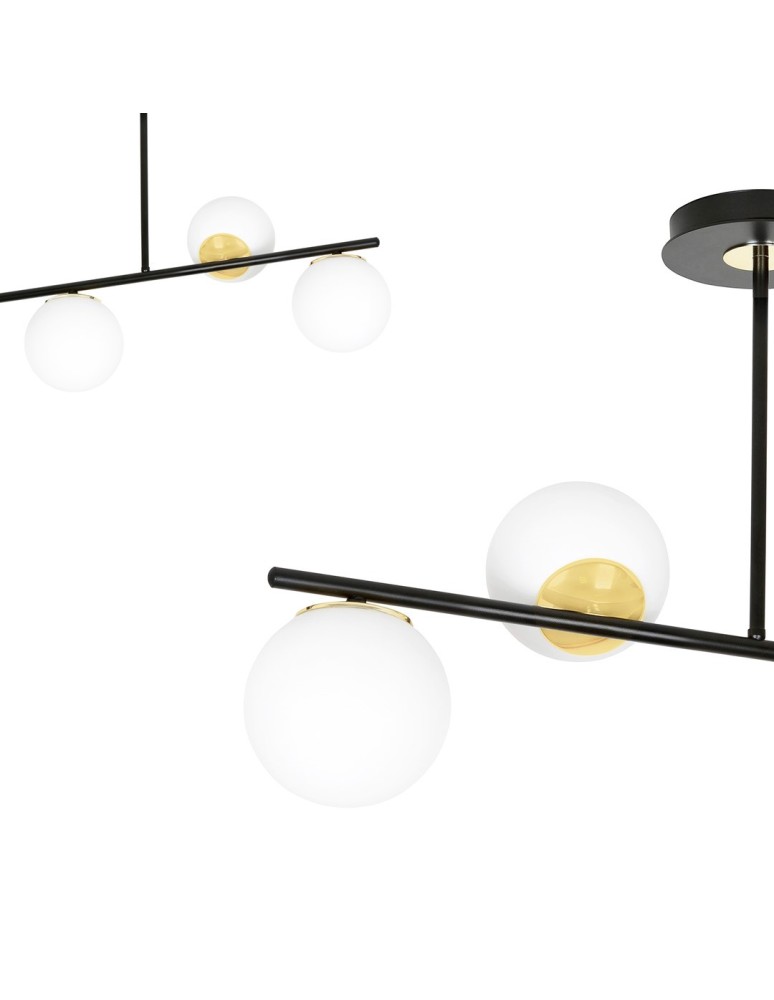 Ceiling lamps 4 points - Emibig FLOKI 4 BLACK GOLD SUSPENSION LAMP BLACK/GOLD 1022/4 - product kolory-swiatla.pl 8