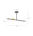 Ceiling lamps 4 points - Emibig FLOKI 4 BLACK GOLD SUSPENSION LAMP BLACK/GOLD 1022/4 - product 9