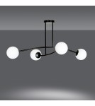 Ceiling lamps 4 points - Emibig HALLDOR 4 BLACK SUSPENSION LAMP BLACK 1024/4 - product 2