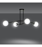 Ceiling lamps 4 points - Emibig HALLDOR 4 BLACK SUSPENSION LAMP BLACK 1024/4 - product 3