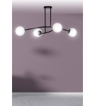 Ceiling lamps 4 points - Emibig HALLDOR 4 BLACK SUSPENSION LAMP BLACK 1024/4 - product 6