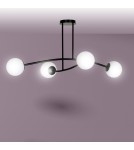 Ceiling lamps 4 points - Emibig HALLDOR 4 BLACK SUSPENSION LAMP BLACK 1024/4 - product 7