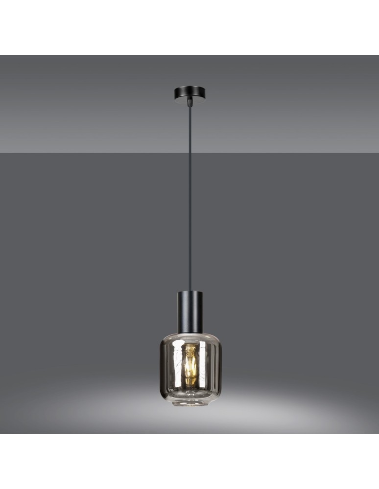 Single pendant lamps - Emibig INGVAR 1 BLACK SUSPENSION LAMP BLACK 1014/1 - product kolory-swiatla.pl 2