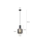 Single pendant lamps - Emibig INGVAR 1 BLACK SUSPENSION LAMP BLACK 1014/1 - product 7
