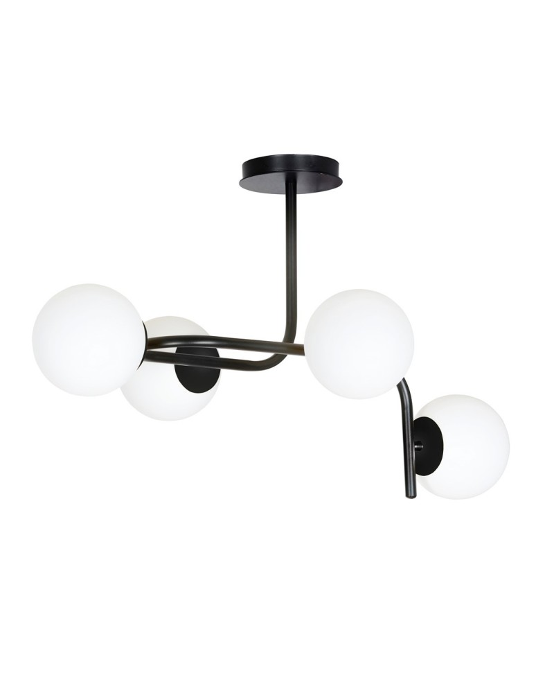 Ceiling lamps 4 points - Emibig KALF 4A BLACK SUSPENSION LAMP BLACK 1030/4A - product kolory-swiatla.pl 1