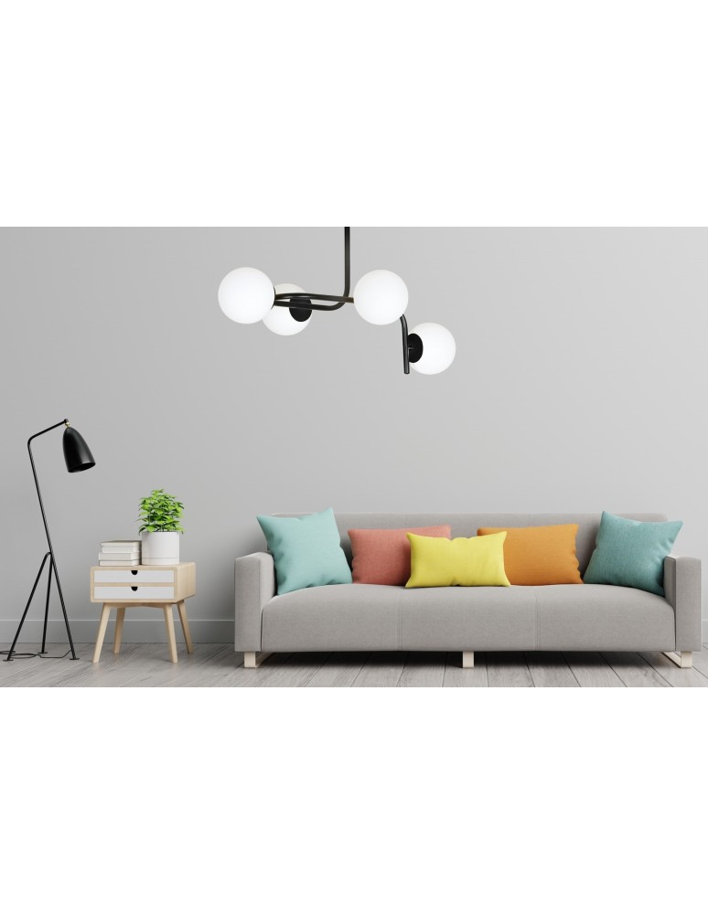 Ceiling lamps 4 points - Emibig KALF 4A BLACK SUSPENSION LAMP BLACK 1030/4A - product kolory-swiatla.pl 6