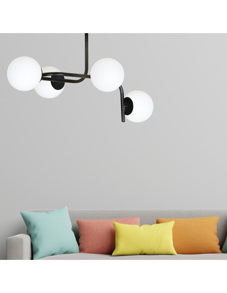 Ceiling lamps 4 points - Emibig KALF 4A BLACK SUSPENSION LAMP BLACK 1030/4A - product kolory-swiatla.pl 7