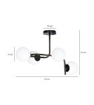 Ceiling lamps 4 points - Emibig KALF 4A BLACK SUSPENSION LAMP BLACK 1030/4A - product 8