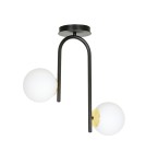 Ceiling lamps spheres - Emibig RAGNAR 2 BLACK GOLD SUSPENSION LAMP BLACK/GOLD 1032/2 - product 1