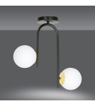 Ceiling lamps spheres - Emibig RAGNAR 2 BLACK GOLD SUSPENSION LAMP BLACK/GOLD 1032/2 - product 2