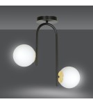Ceiling lamps spheres - Emibig RAGNAR 2 BLACK GOLD SUSPENSION LAMP BLACK/GOLD 1032/2 - product 3