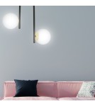 Ceiling lamps spheres - Emibig RAGNAR 2 BLACK GOLD SUSPENSION LAMP BLACK/GOLD 1032/2 - product 7