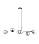 Pendant lamps spheres - Emibig ROSSI 6 BL GRAPHITE Pendant LIGHT BLACK 875/6 - product 1